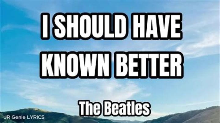 4 should have known better 3 alone lyrics