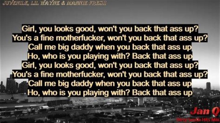 Back that ass up lyrics
