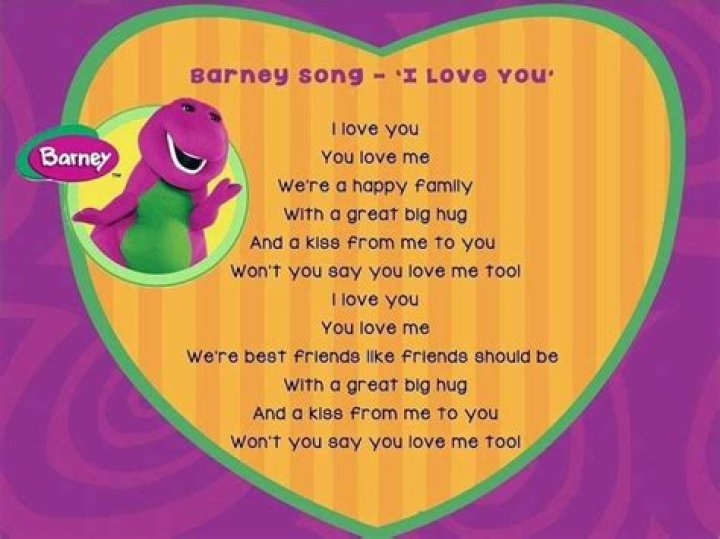 Barney song lyrics