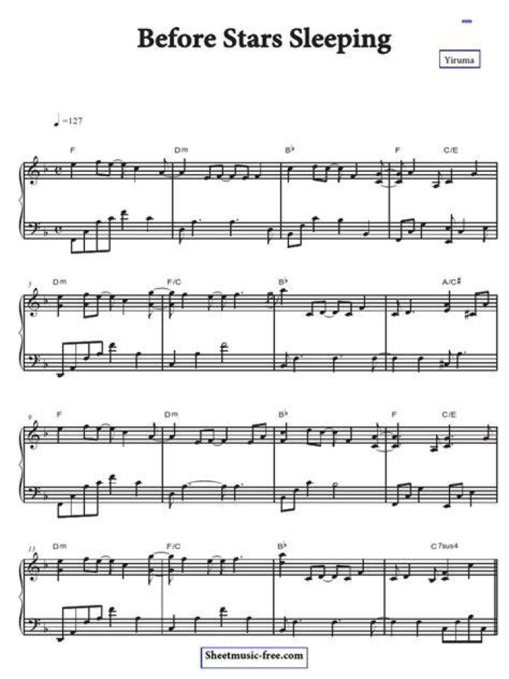 Before stars sleeping lyrics