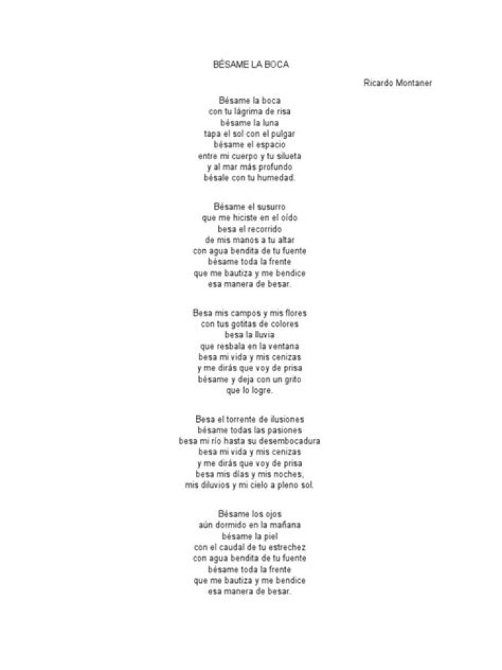 Besame la boca lyrics