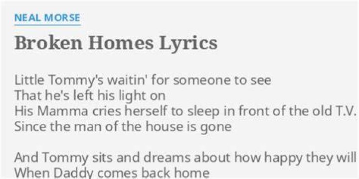 Broken homes lyrics