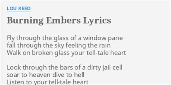 Burning embers lyrics