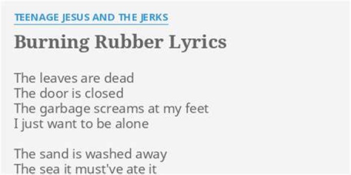 Burning rubber lyrics
