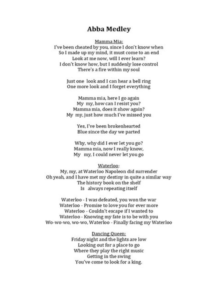 Chickadee dah by abba lyrics