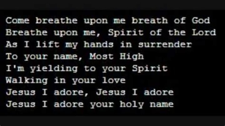 Come breathe upon me lyrics