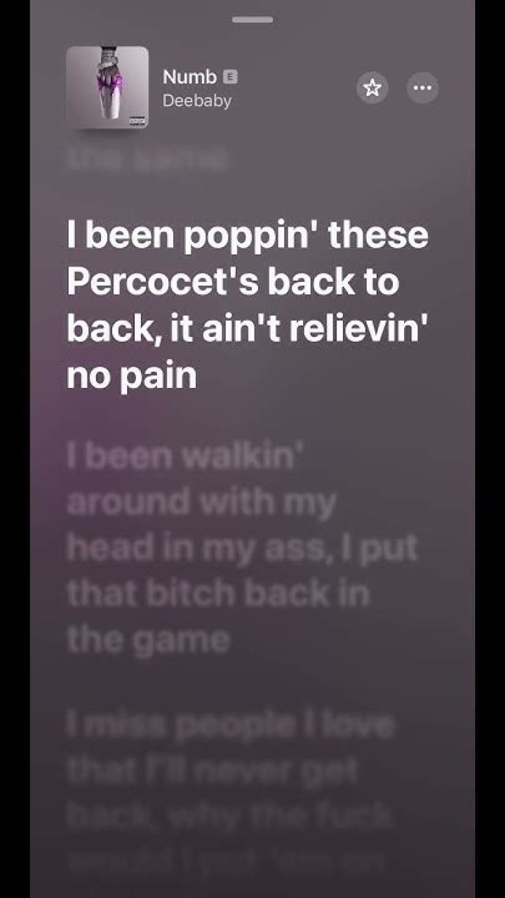 Deebaby numb lyrics