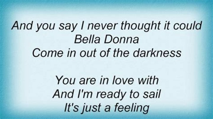 Donna bella lyrics