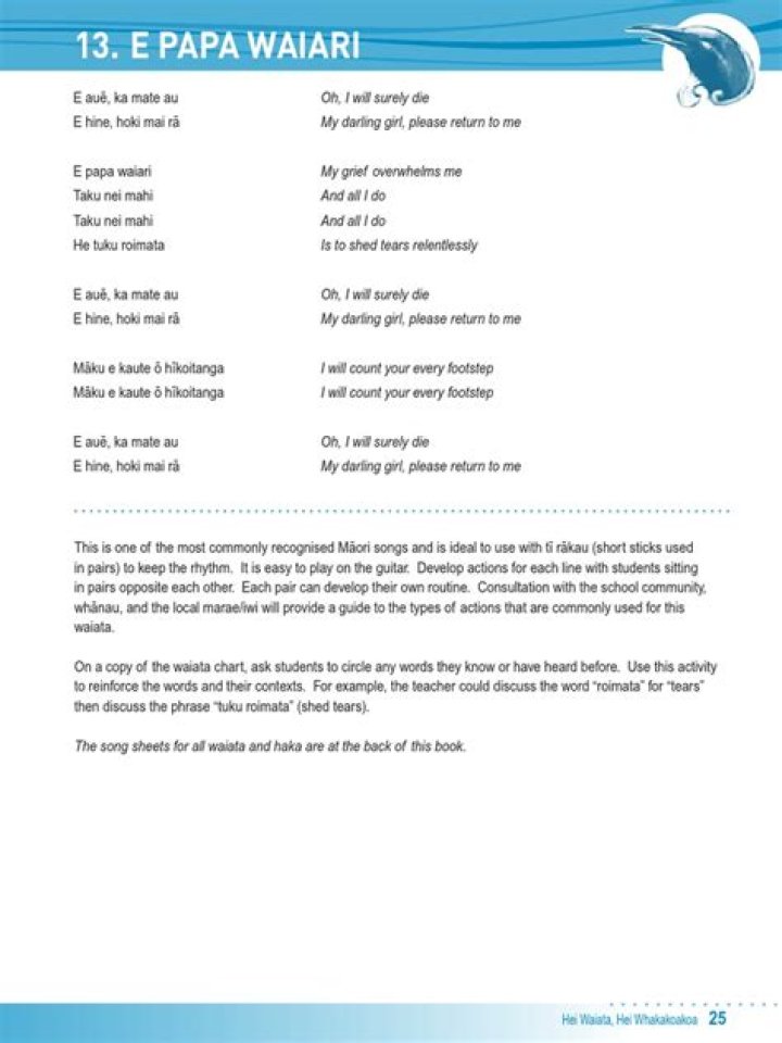 E papa waiari lyrics