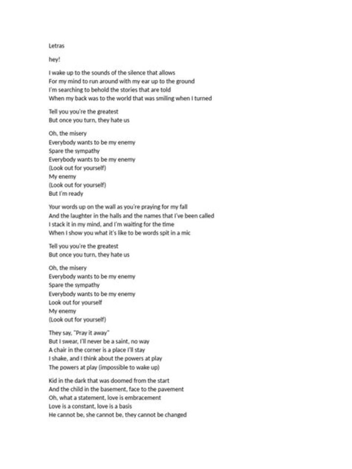 Enemy lyrics lyrics