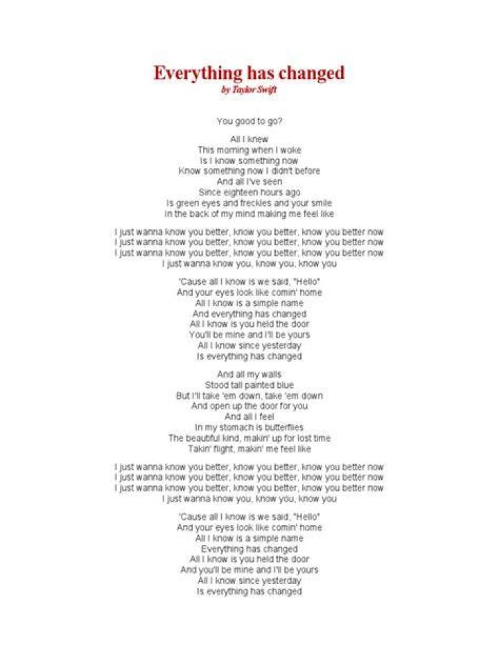 Everything is changing everything is moving lyrics