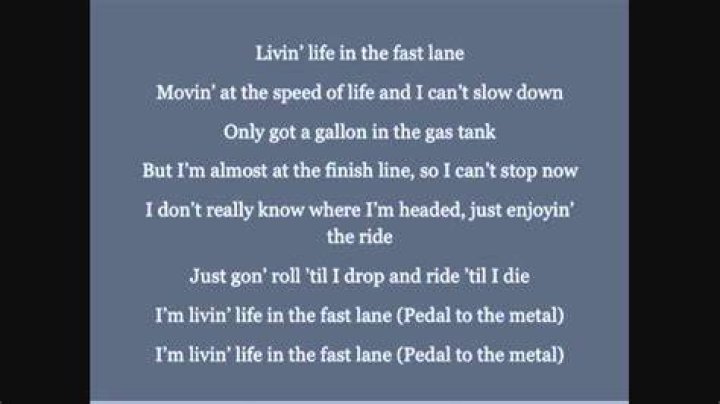 Fast lane lyrics