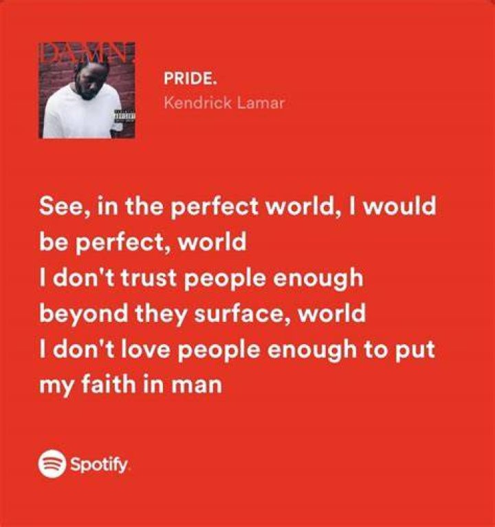 Figurative language in pride. by kendrick lamar lyrics