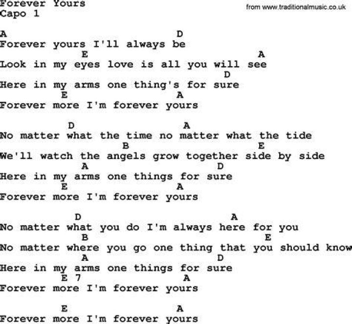 Forever you will be mine lyrics