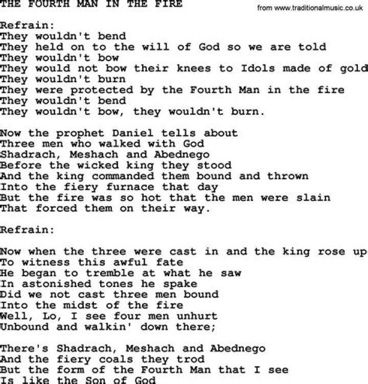 Fourth man in the fire lyrics