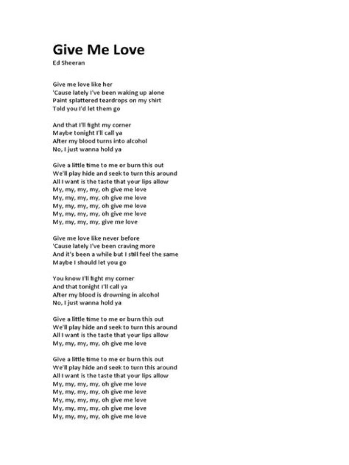Give me some loving lyrics
