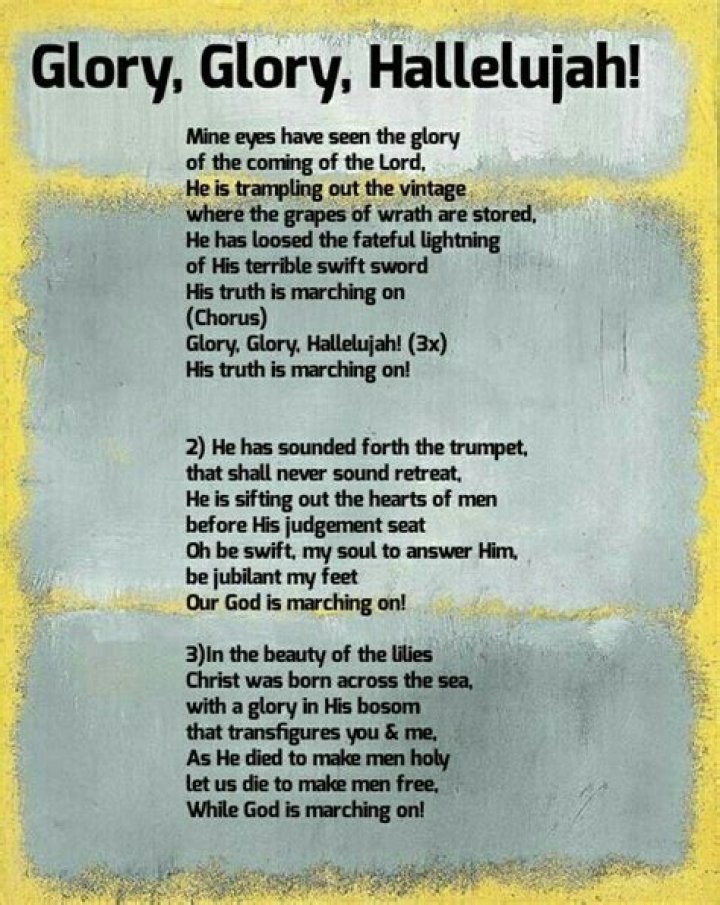 Glory glory glory lyrics