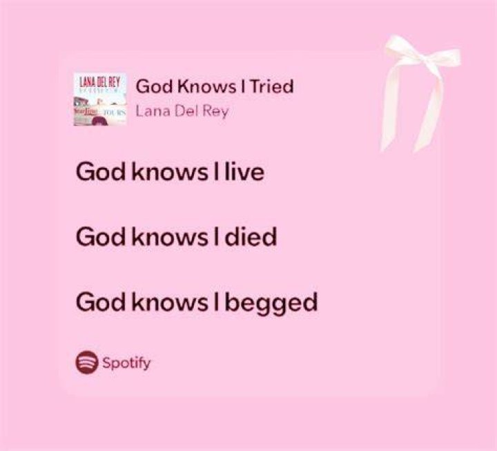 God knows i tried lyrics