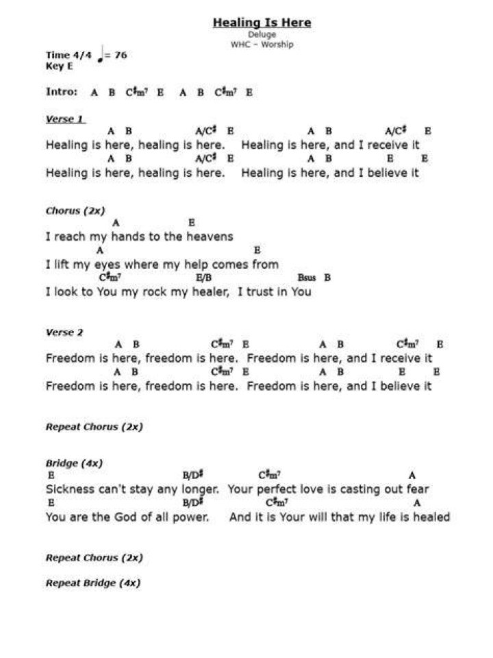 Healing is here lyrics