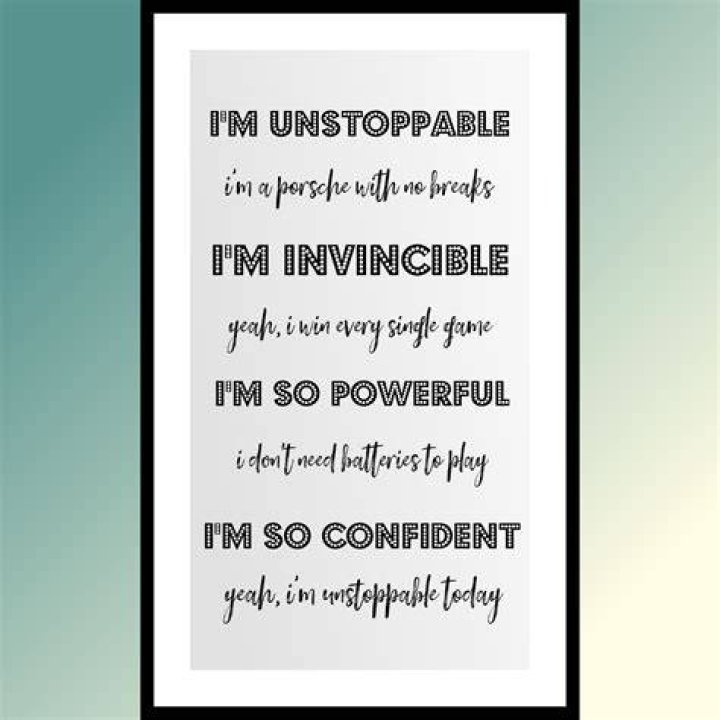 I am invincible, unstoppable unbrakable lyrics