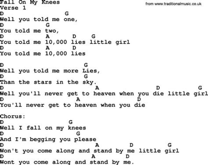 I’d fall on my knees lyrics