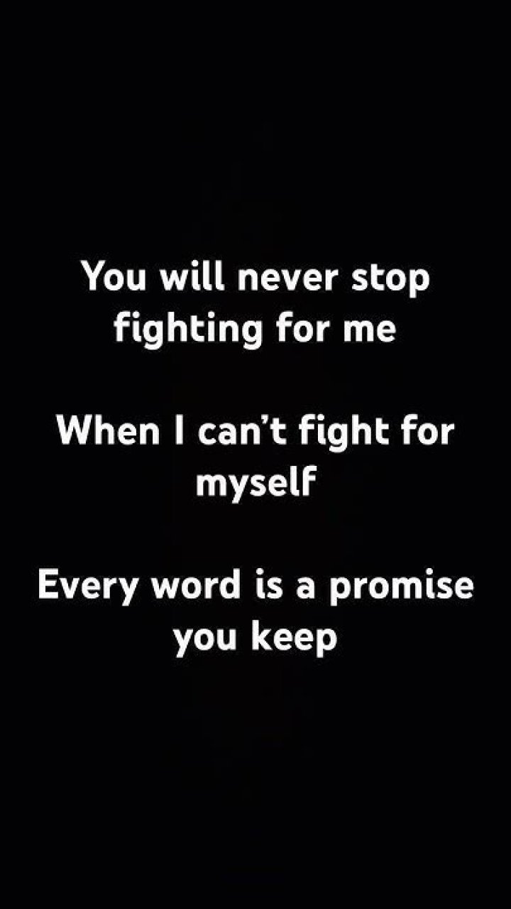 Ill never stop fighting for you lyrics
