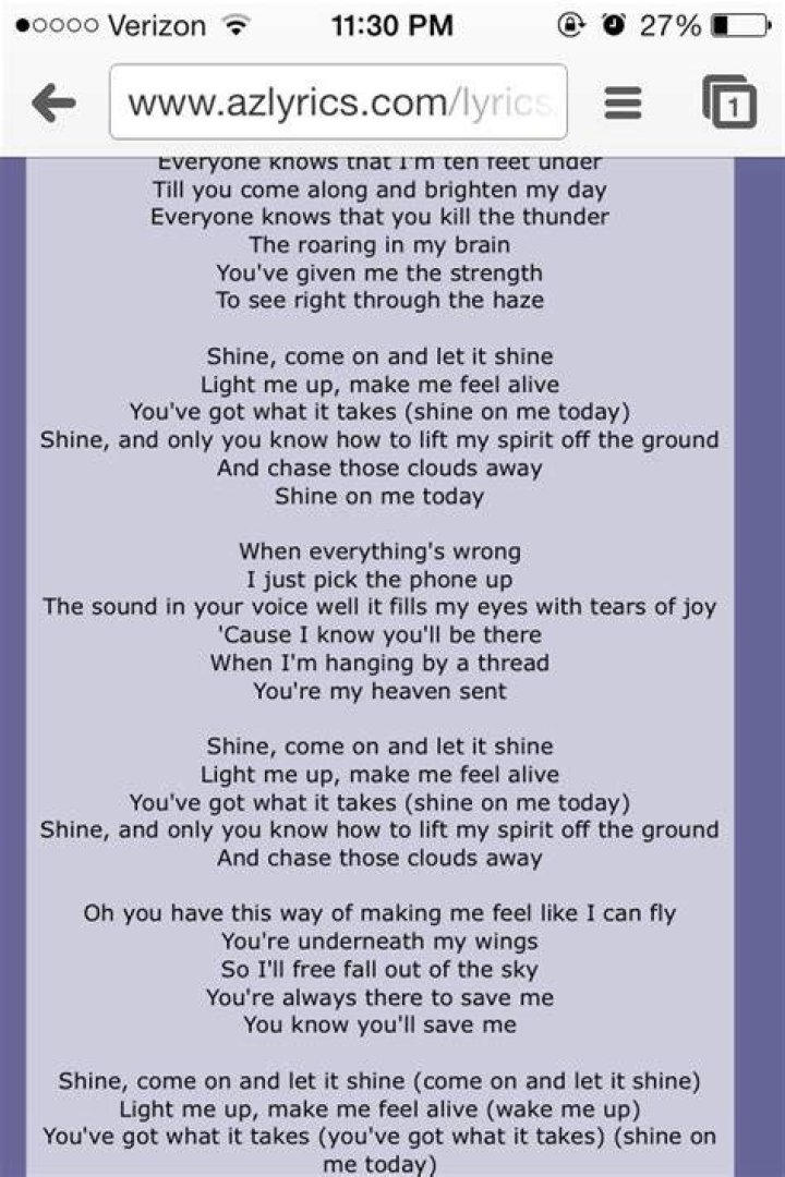 Let it shine on me lyrics
