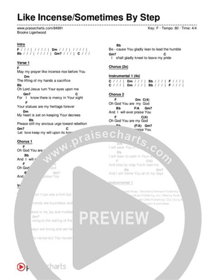 Like incense sometimes by step lyrics