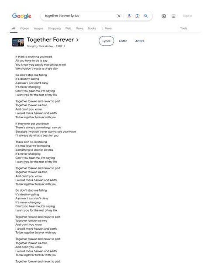Live forever together lyrics