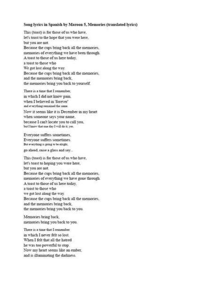 Maroon 5 Stutter Lyrics Spanish Translation