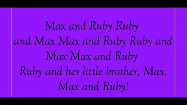 Max and ruby lyrics