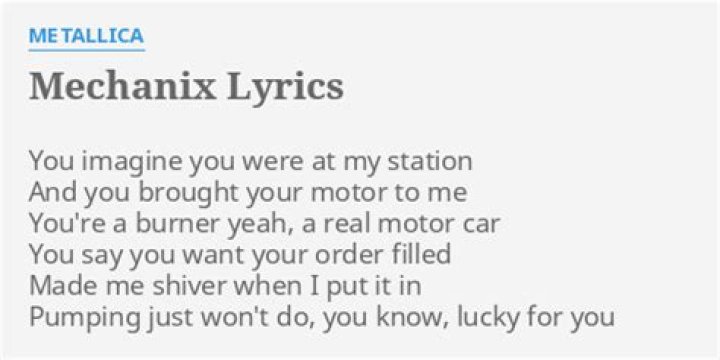 Mechanix lyrics