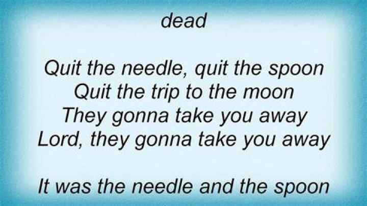 Needle and spoon lyrics
