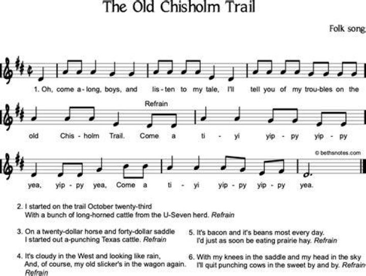 Old chisholm trail lyrics