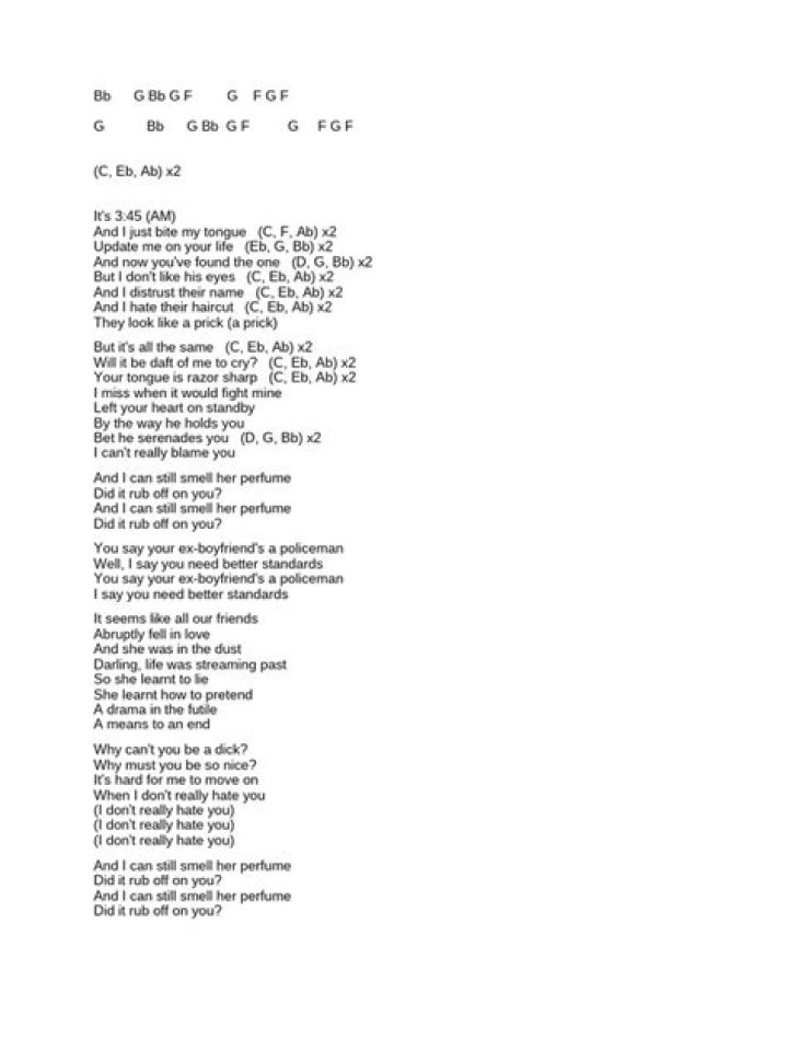 Perfume in the air lyrics
