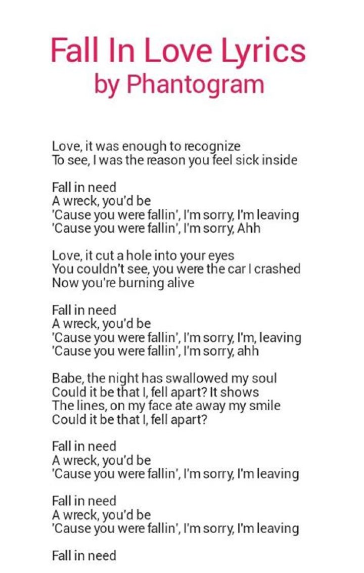 Phantogram fall in love lyrics