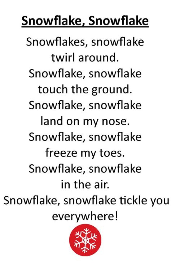 Snowflake snowflakes lyrics