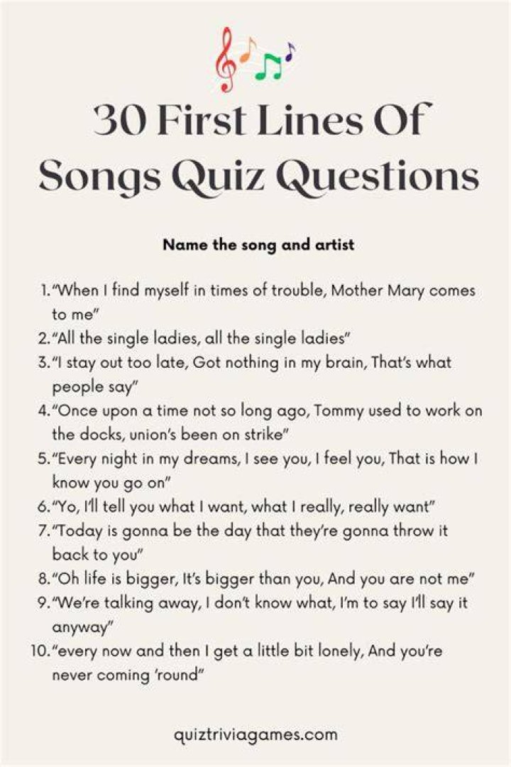 Songs using wh questions lyrics