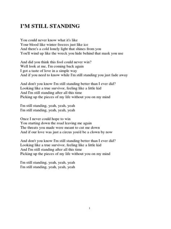 Standing outside your door lyrics