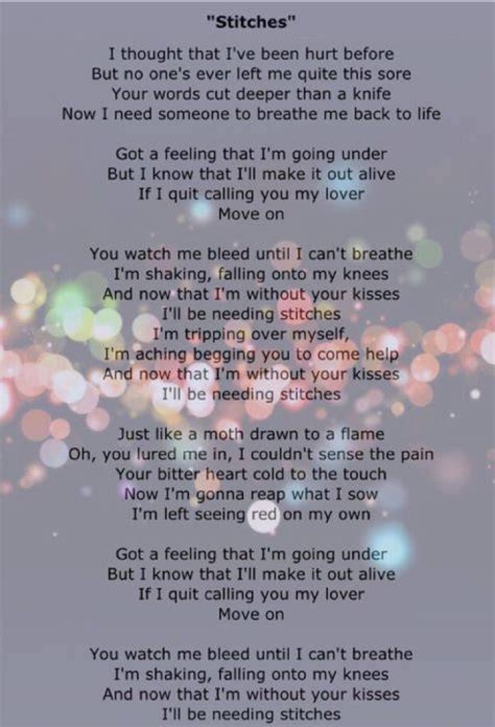 Stitches lyrics