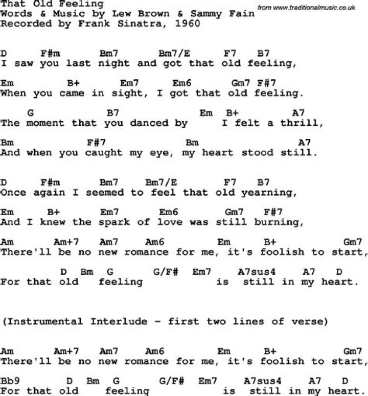 That old feeling lyrics