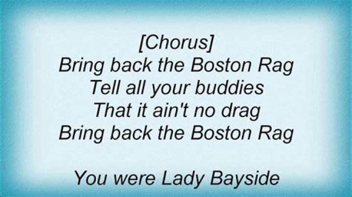 The boston rag lyrics