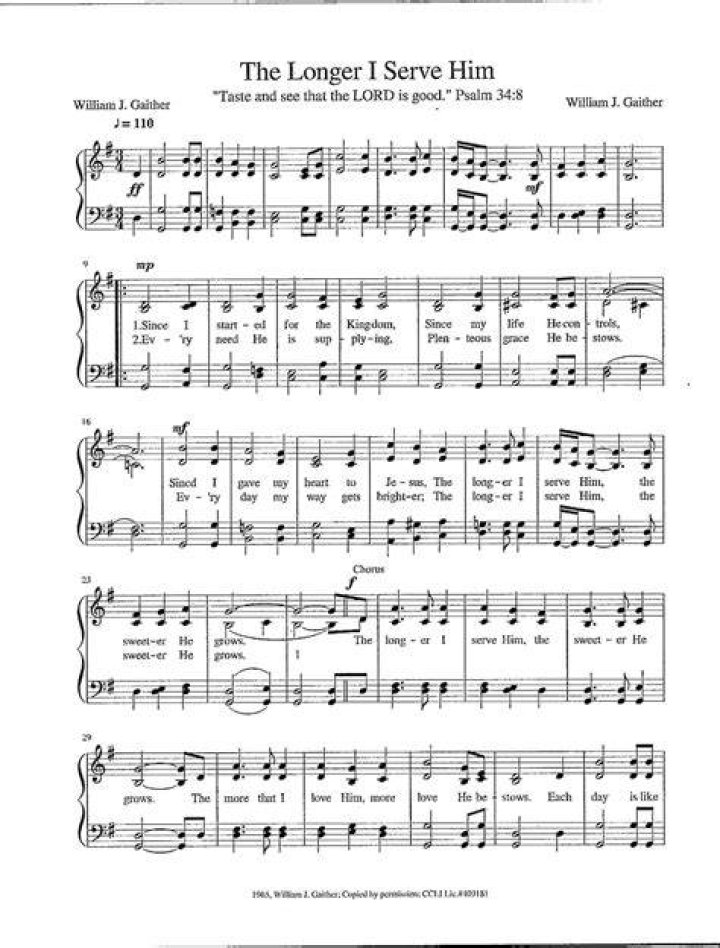 The longer i serve him lyrics