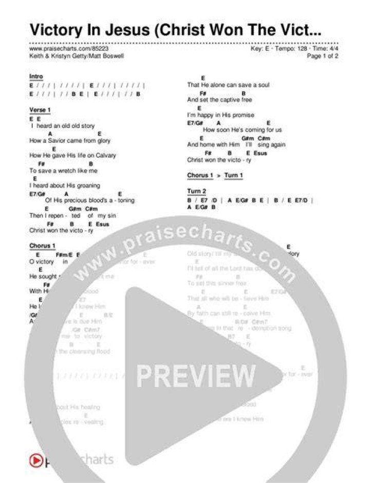 The victory won lyrics