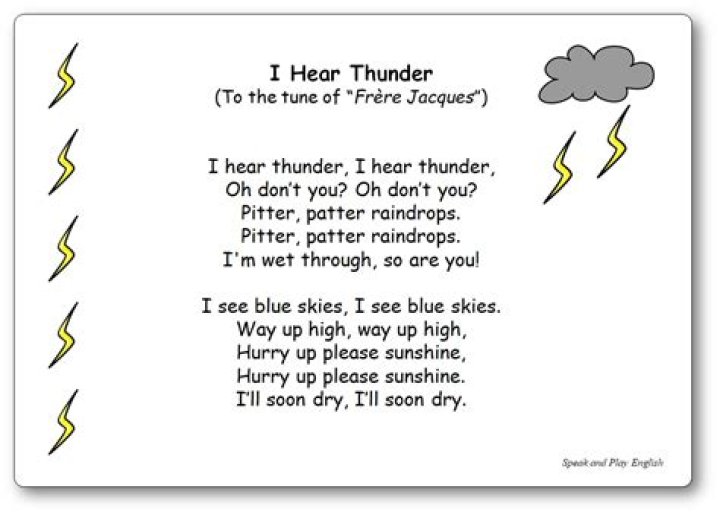 Thunder, hear the thunder, see the lightning lyrics