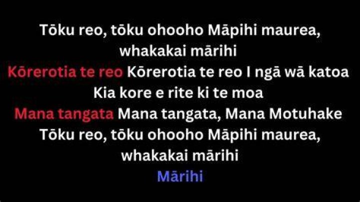 Toku reo lyrics