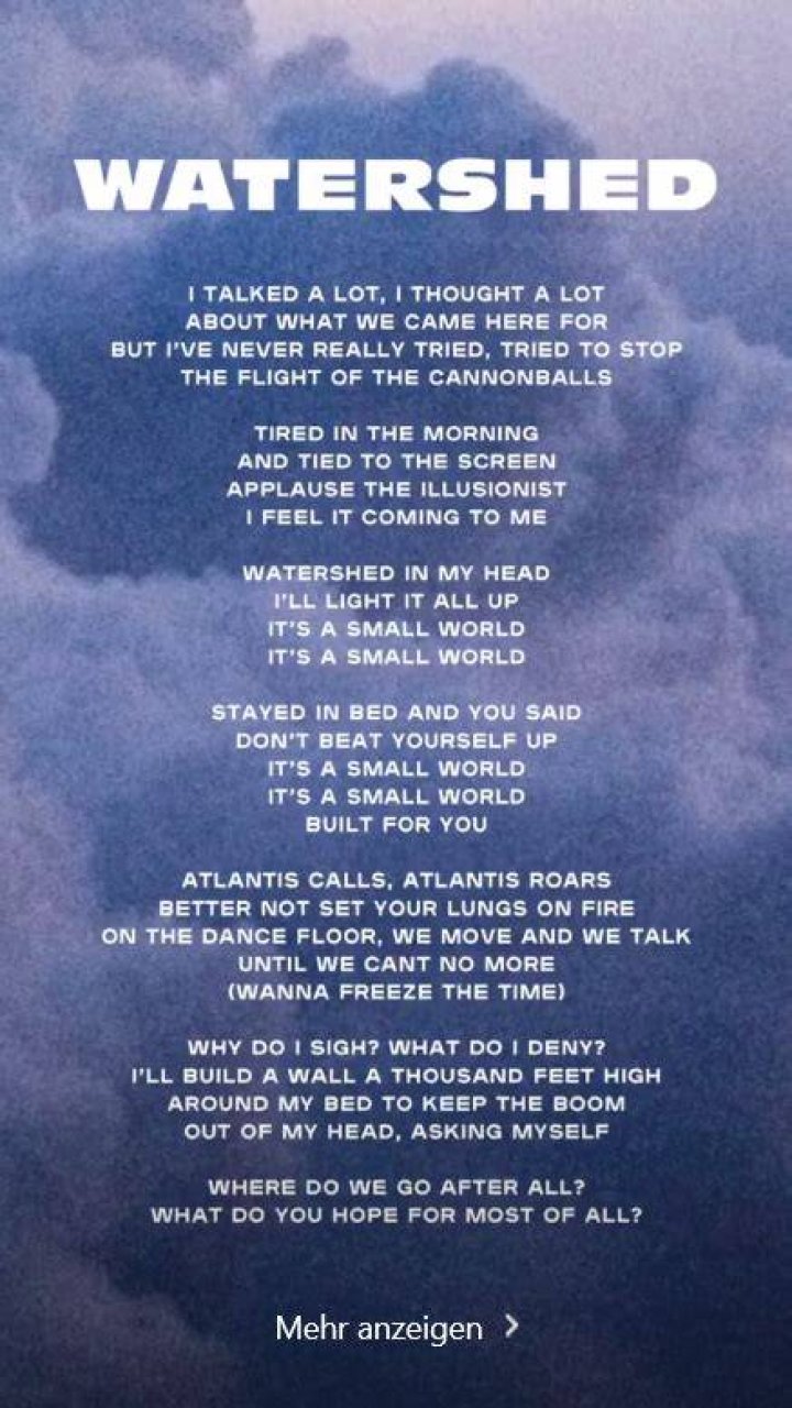 Watershed lyrics
