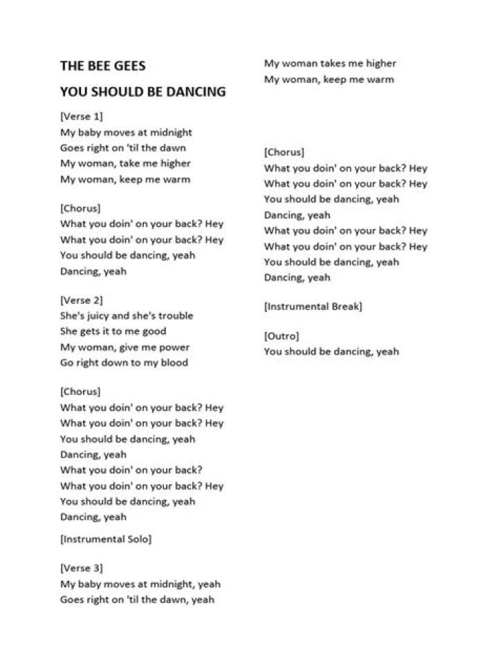 We should be dancing now lyrics